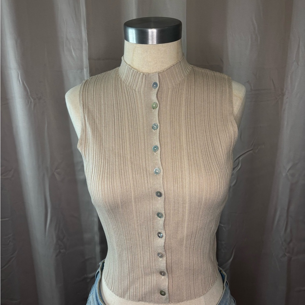 Miss Love Beige Short Sleeve Top